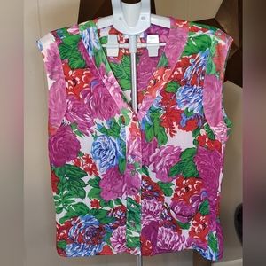 Victoria's Secret Gold Label, vintage floral blouse